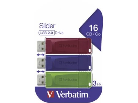 USB DRIVE 20 STORE N GO SLIDER 3 X 16GB